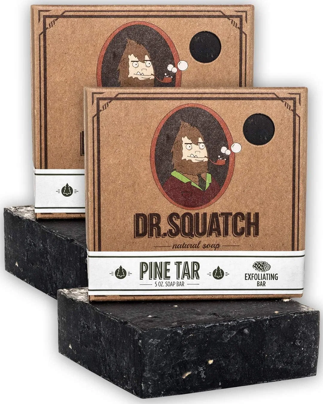 Мужское мыло «Pine Tar» с древесным ароматом, 2 шт., от Dr. Squatch Dr. Squatch