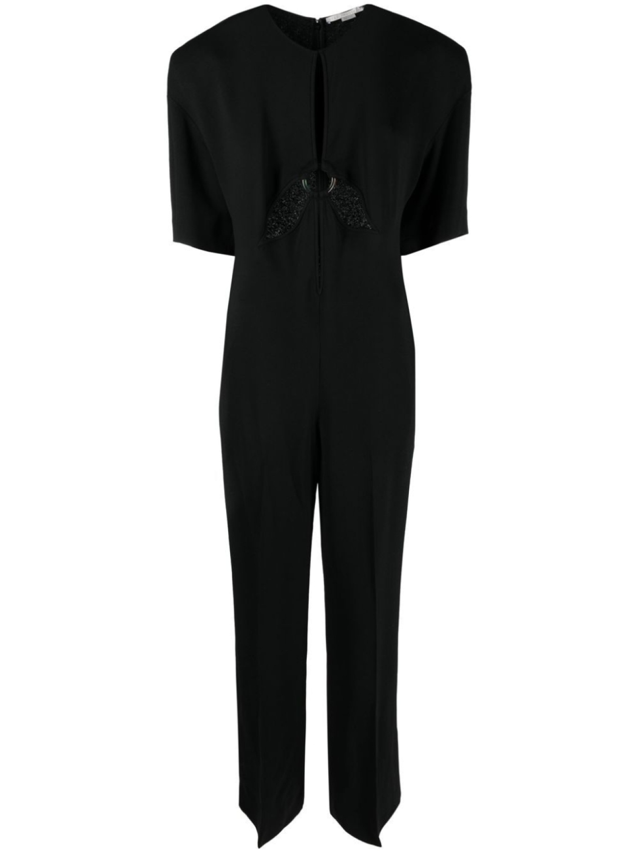 

Stella McCartney cut-out short-sleeve jumpsuit, черный