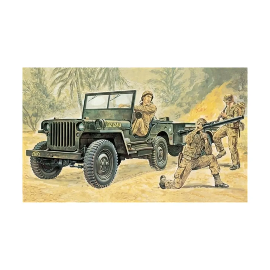 

Джип Willys MB с прицепом, Military Vehicles (1:35) (Italeri)