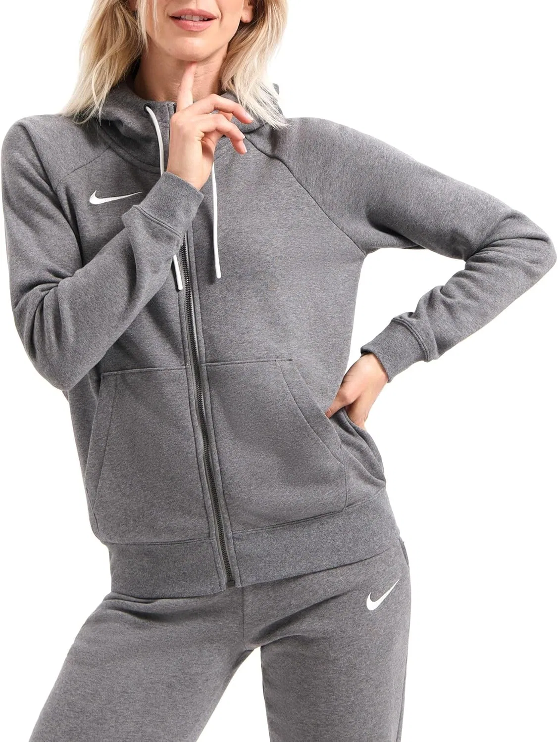 Женская худи Nike, цвет Charcoal Heather — фото 3