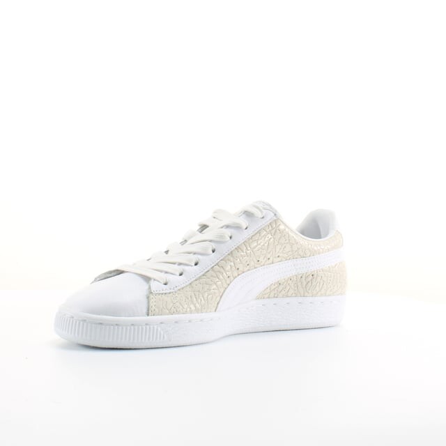 Мужские кроссовки Basket из крокодиловой кожи на шнуровке 358872 01 Puma, белый — фото 3
