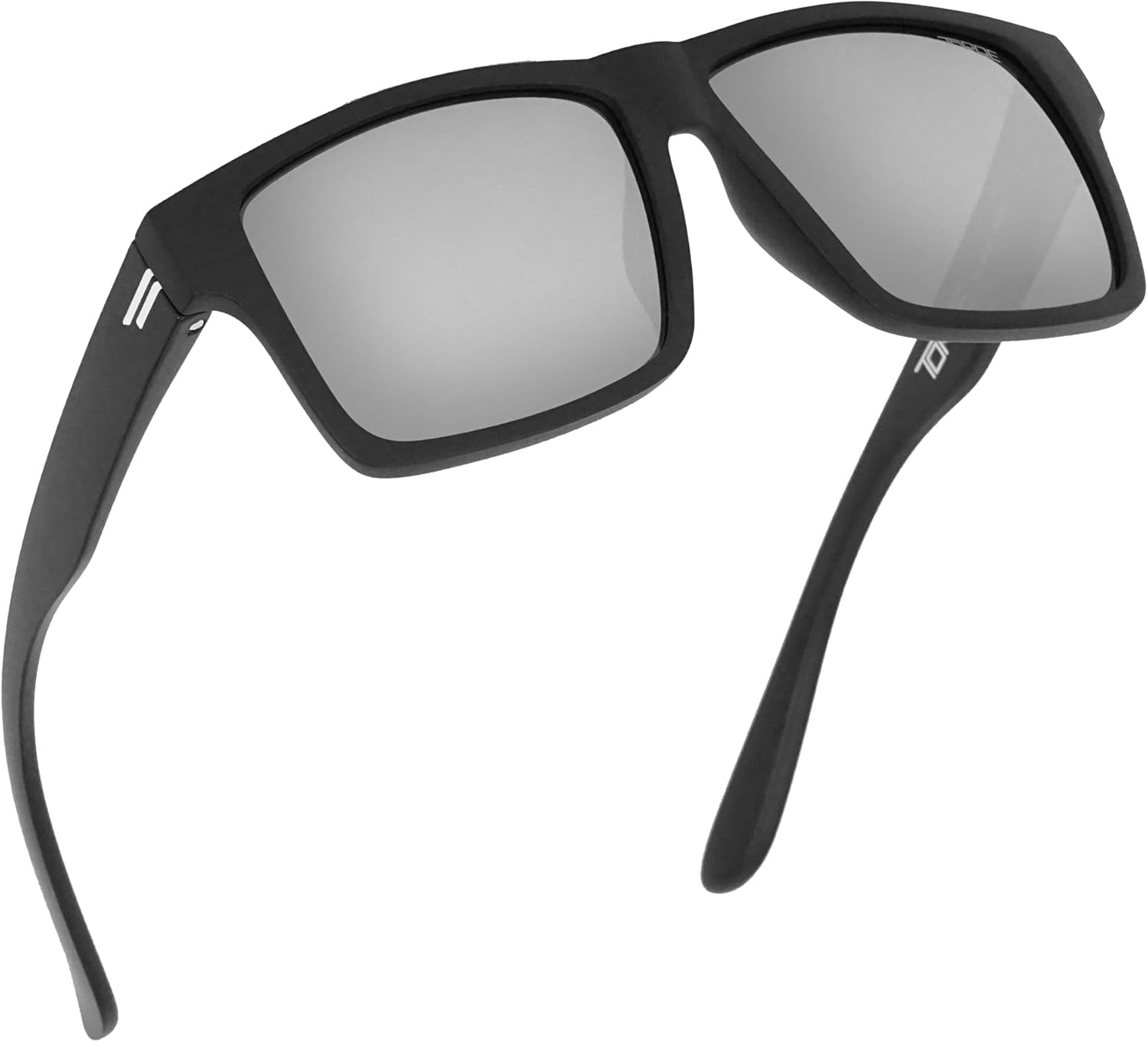 

Солнцезащитные очки TOROE Classic RANGE TR90 с поляризованными, небьющимися линзами из поликарбоната с гидрофобным покрытием и антибликовым покрытием, Matte Black Frame | Silver (Cat3)