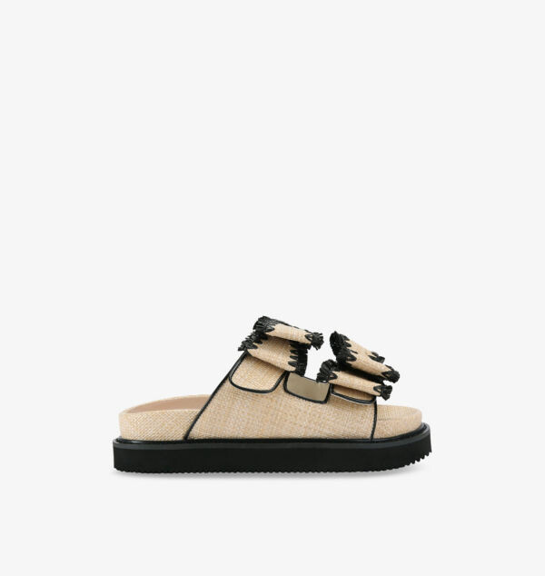 Босоножки из рафии Robbie с бантом Kg Kurt Geiger, бежевый