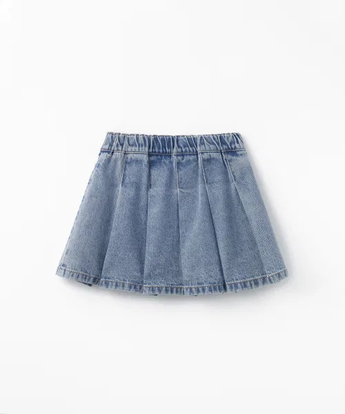 Детская юбка MUSINSA STANDARD KIDS из денима с плиссировкой — фото 3
