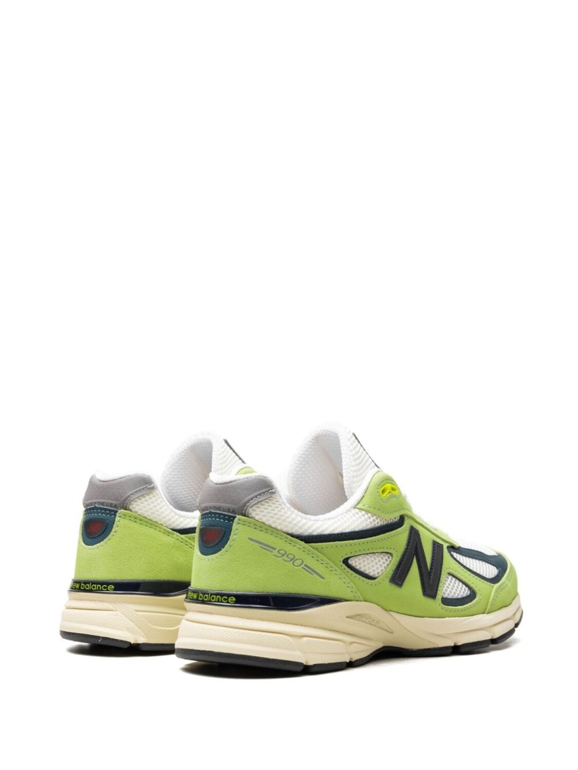 New Balance х кроссовки Teddy Santis 990V4, зеленый — фото 3