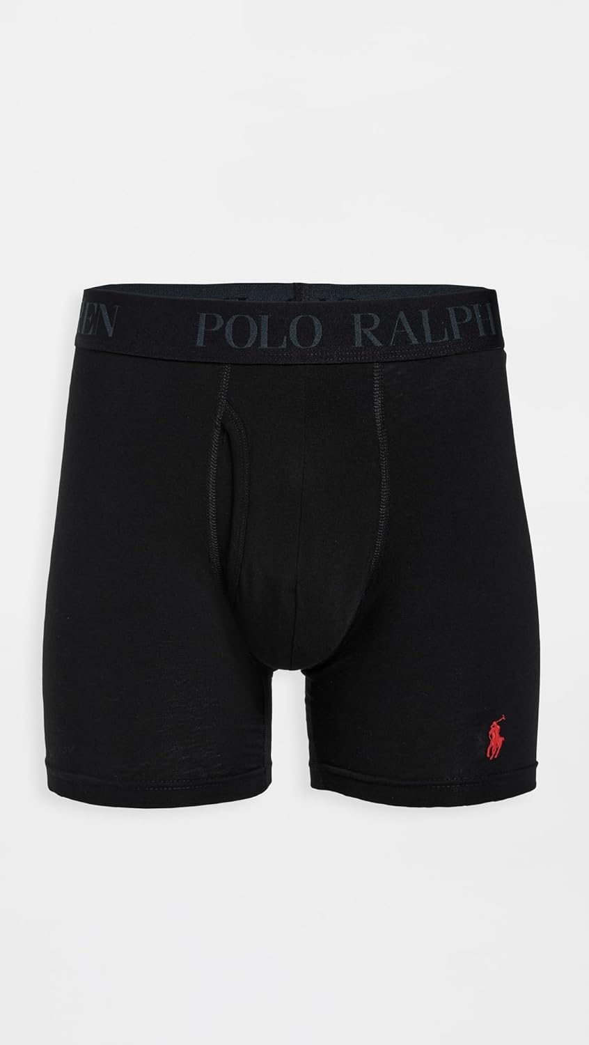 Polo Ralph Lauren Нижнее белье Мужские 4D Flex Хлопковые Модальные Трусы-боксеры 3 шт, Polo Black — фото 2