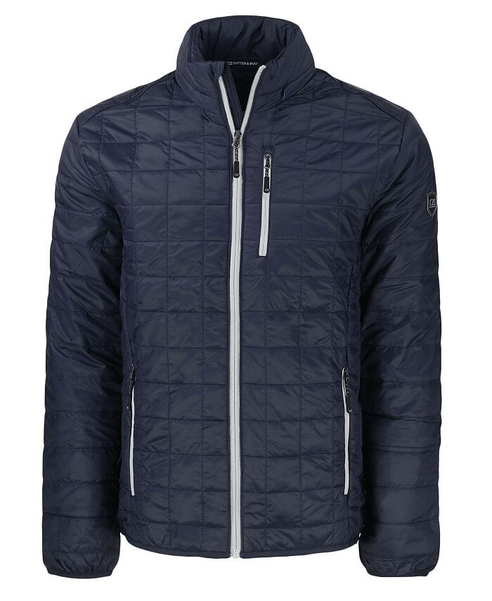 

Rainier PrimaLoft Mens Big & Высокая эко-утепленная куртка-пуховик с молнией во всю длину Cutter & Buck, синий