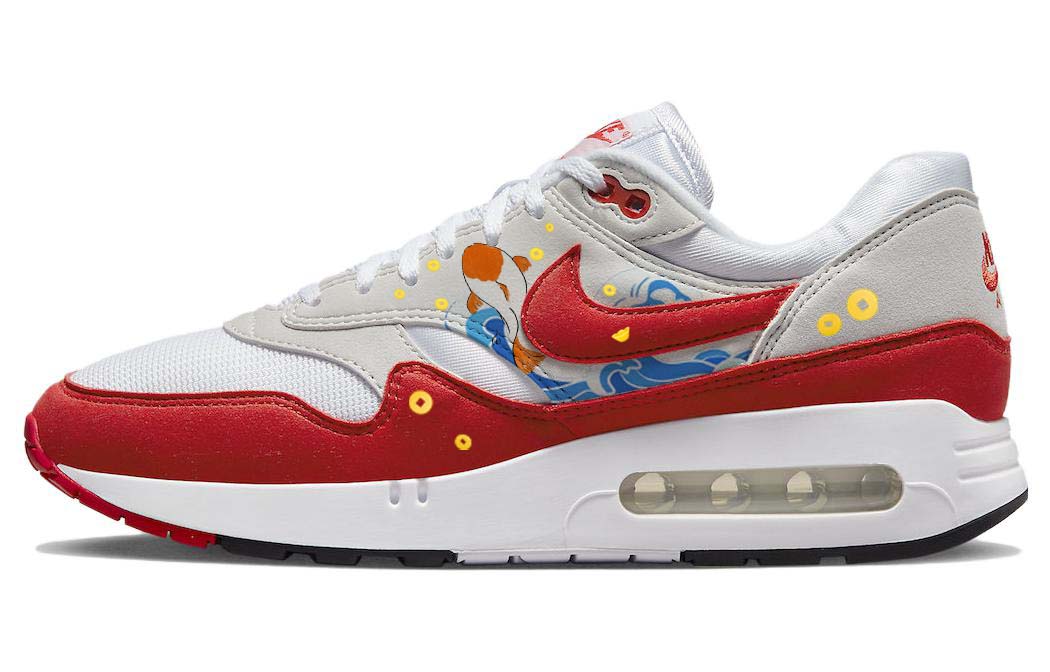 

Кроссовки Nike Air Max 1 Lifestyle Shoes Women's Low-top Red/Grey, красный