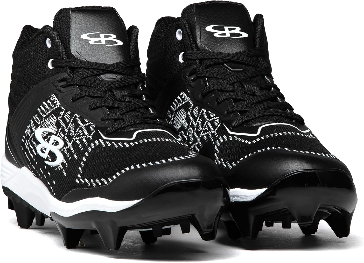 Бутсы Boombah Viper Pureknit для мужчин с формованной средней подошвой - Status - несколько цветовых вариантов - несколько размеров, белый/черный — фото 4