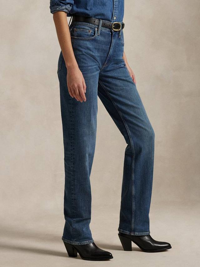 Свободные прямые джинсы с высокой посадкой Ralph Lauren, цвет Telesto Wash — фото 3