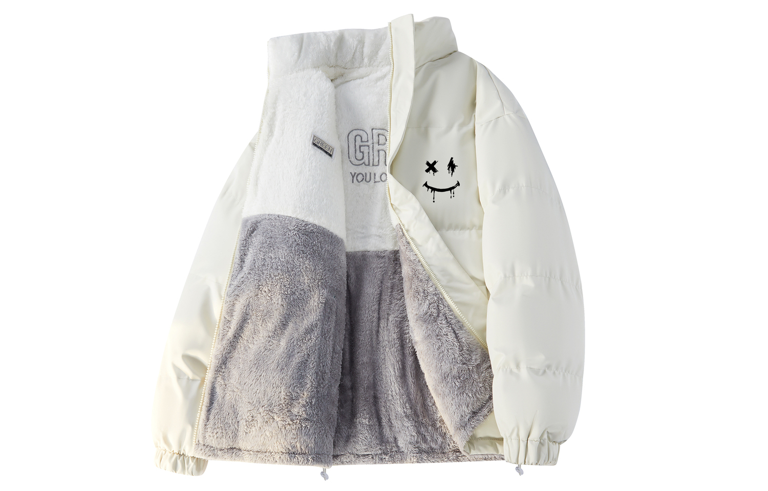 

LA'T.WEEKEND Пуховик Unisex, Beige Apricot (Embroidered-9073)
