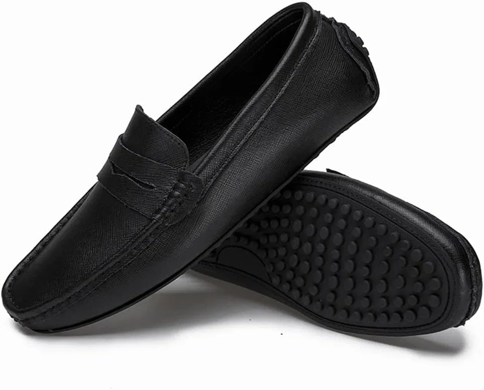 Лоферы мужские из натуральной кожи, Penny Loafer, черный PUGHGAETZF — фото 2