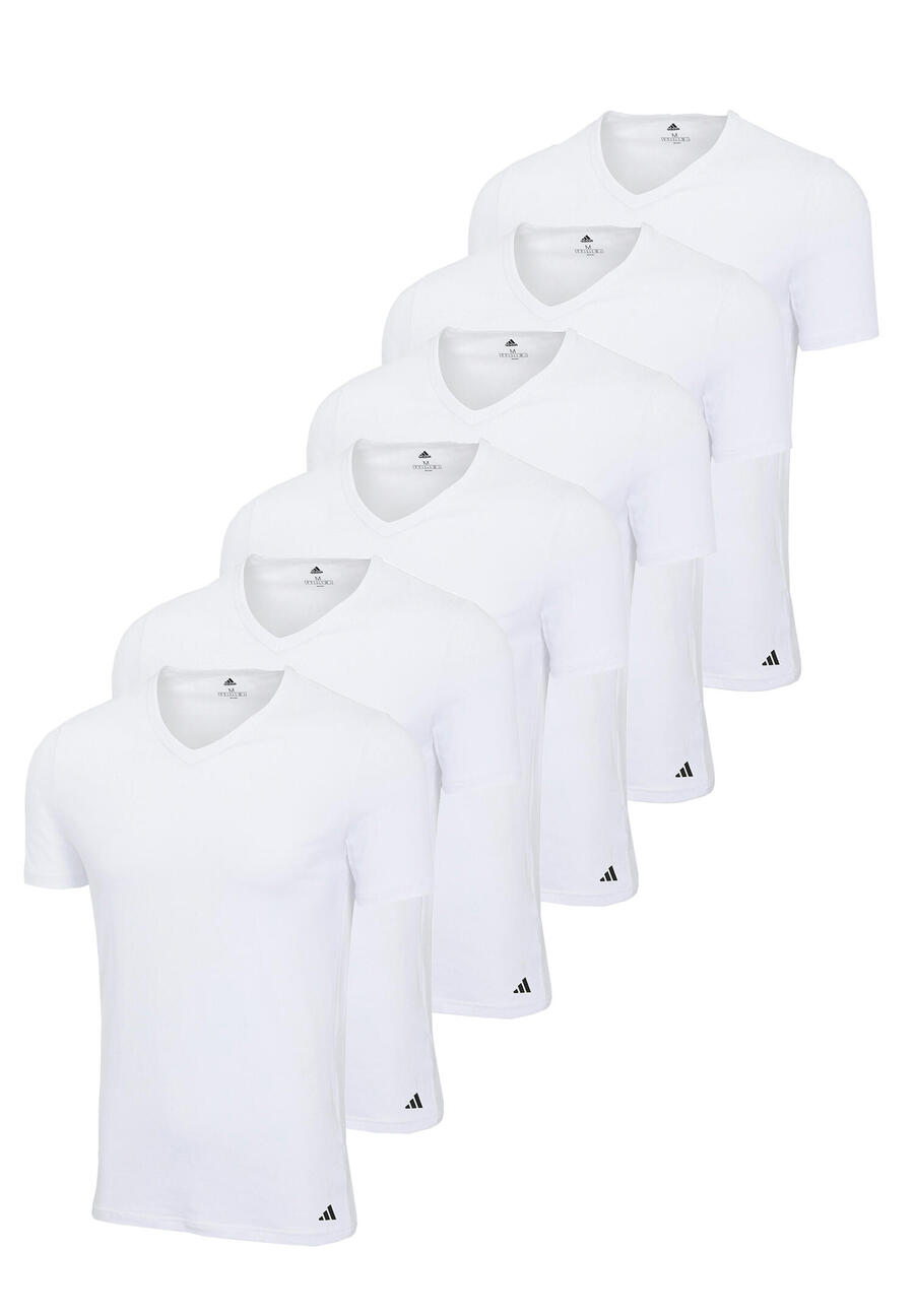 

6 футболок Adidas с V-образным вырезом, мужская хлопковая футболка с V-образным вырезом