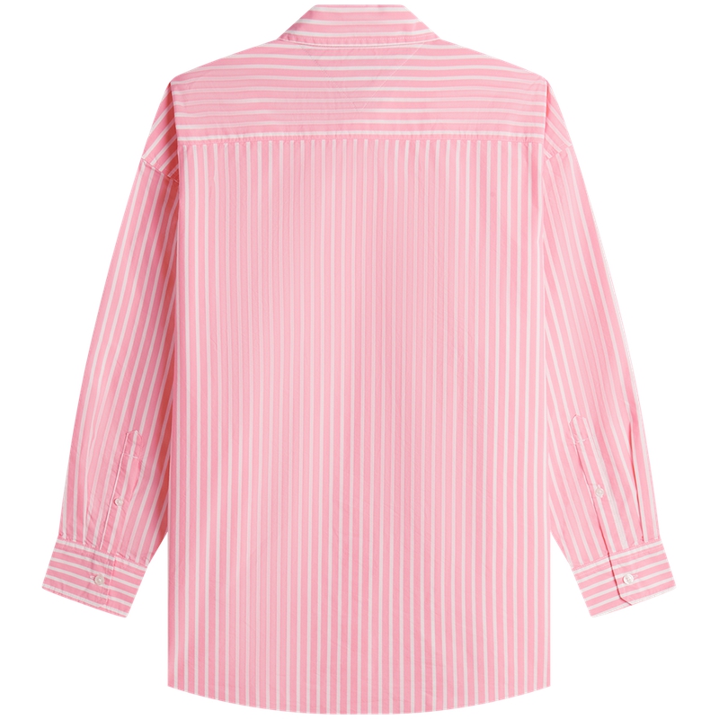 Tommy Hilfiger Рубашка Women's Pink White Stripes 0D2 Lapel Moderate — фото 2