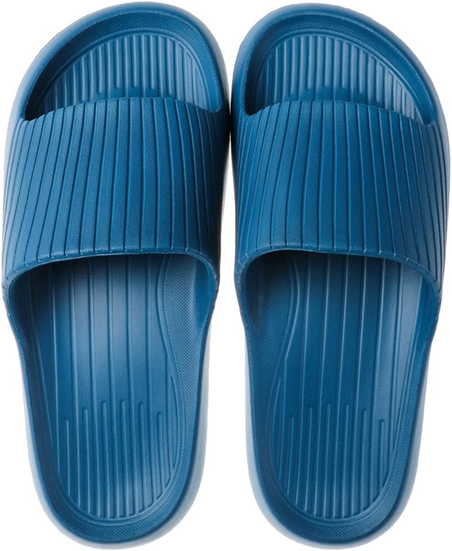 

Домашние тапочки для женщин и мужчин, тапочки для ванной, противоскользящие домашние туфли, шлепанцы для душа, тапочки для бассейна и пляжа Auxdiq, темно-синий