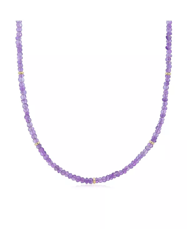 

Ожерелье из аметистовых бусин, 14-каратное золото The Lovery, amethyst