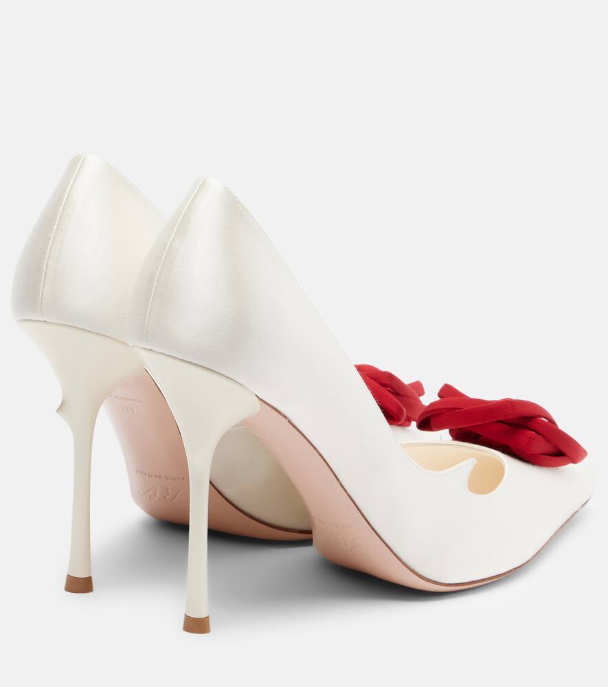 Туфли-лодочки Epine Rose 100 из цветочного сатина Roger Vivier, Panna+Ciliegia — фото 2