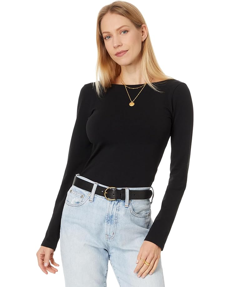 

Футболка Madewell Long Sleeve Ballet Back Tee, цвет Jet Black