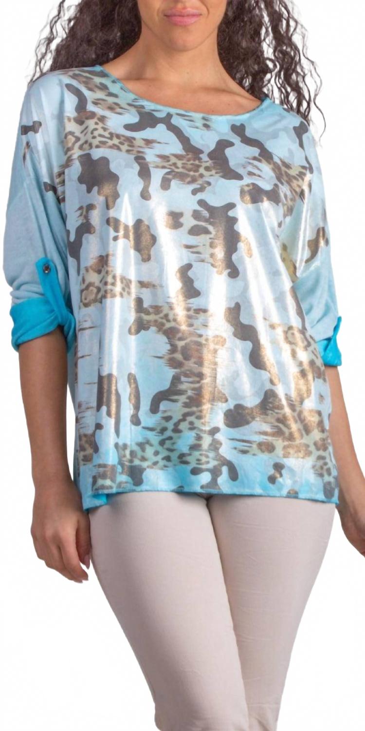 

Бирюзовый свитер с круглым вырезом Di Svago Gigi Moda, бирюзовый