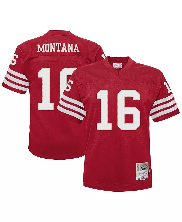 

Детская футболка Joe Montana Scarlet San Francisco 49ers 1990 Retired Legacy для мальчиков и девочек Mitchell & Ness