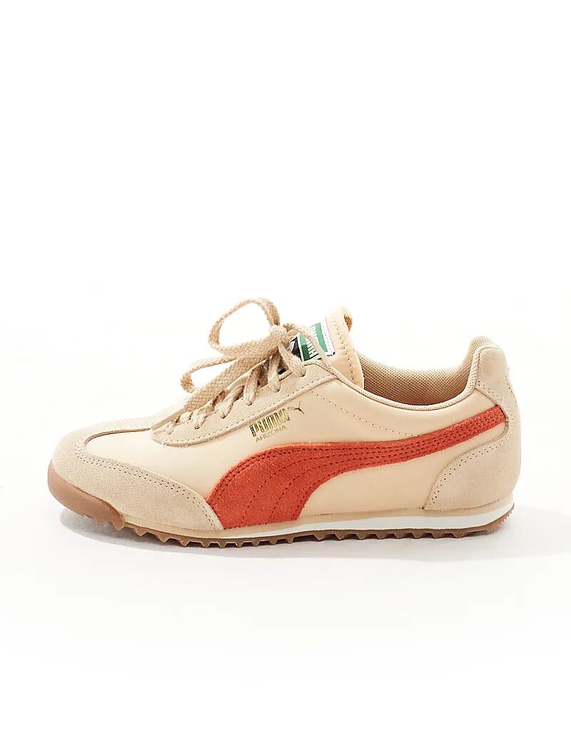 Кроссовки Puma Arizona бежевого и оранжевого цветов — фото 2