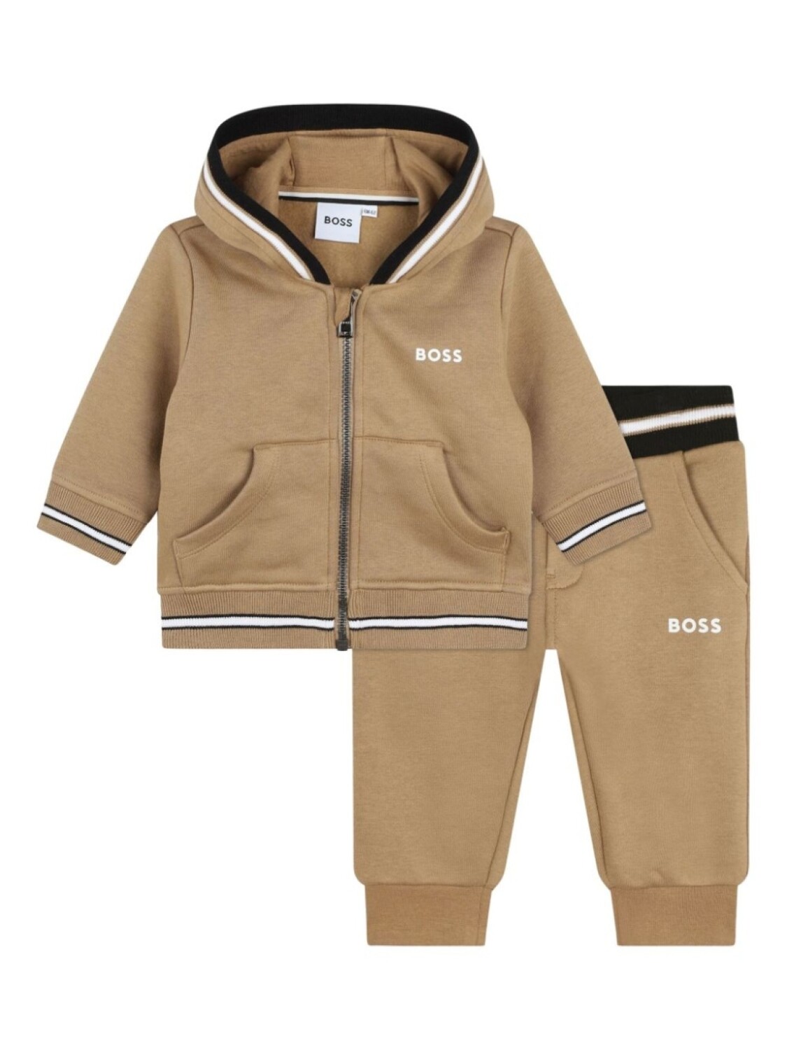 

Комплект спортивного костюма с логотипом BOSS Kidswear, коричневый