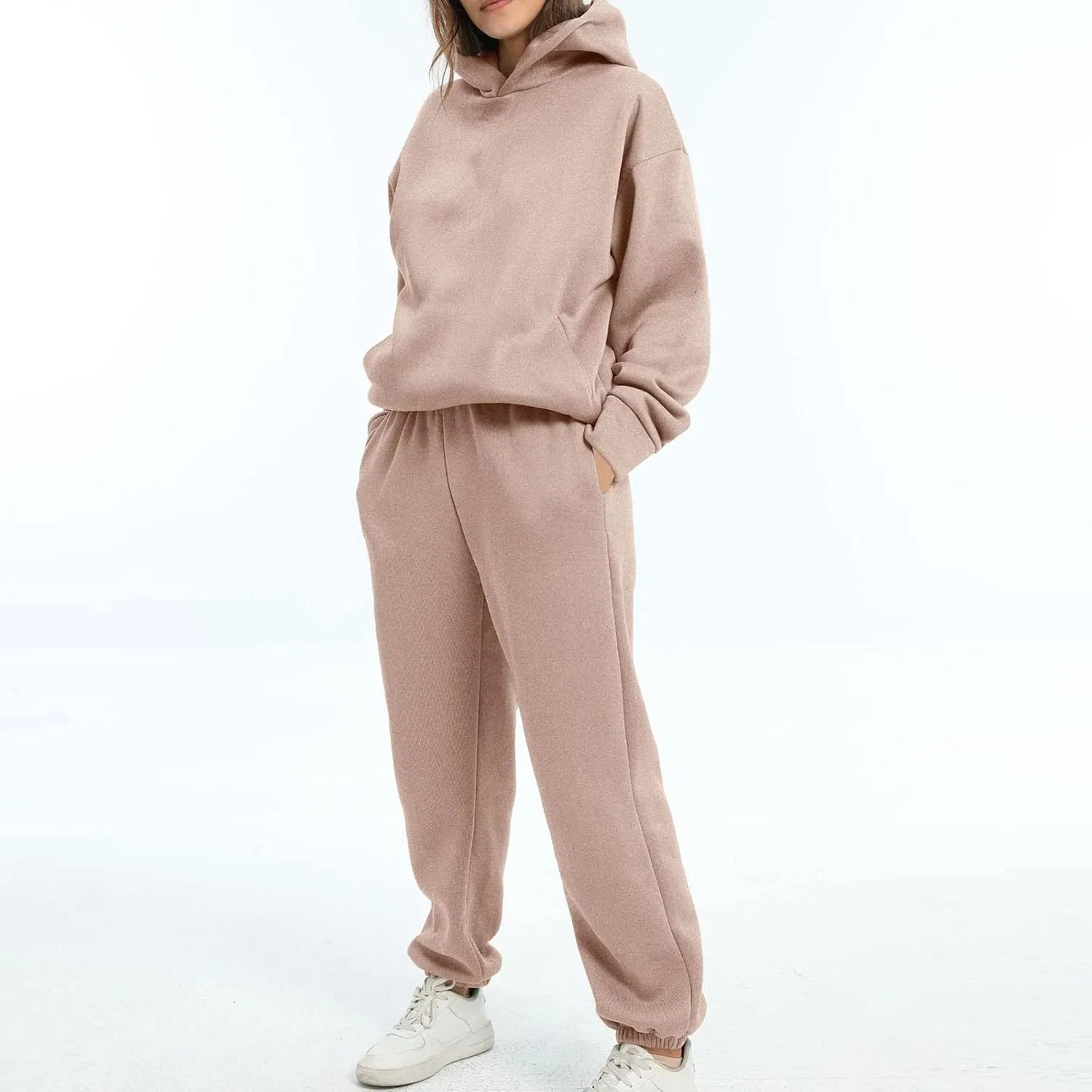 Спортивный костюм из флиса, бренд Generic, 2 предмета, 2-khaki — фото 3