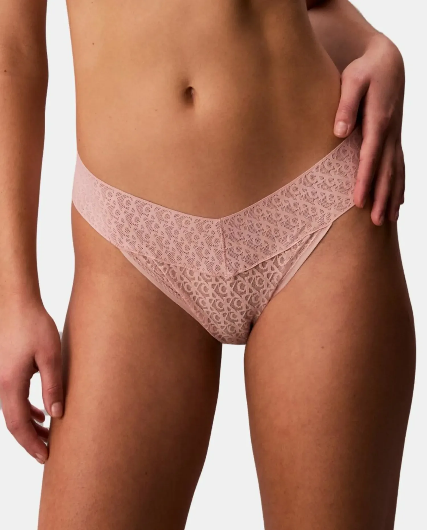 Трусики с низкой посадкой ICON LOGO LACE Calvin Klein, розовый