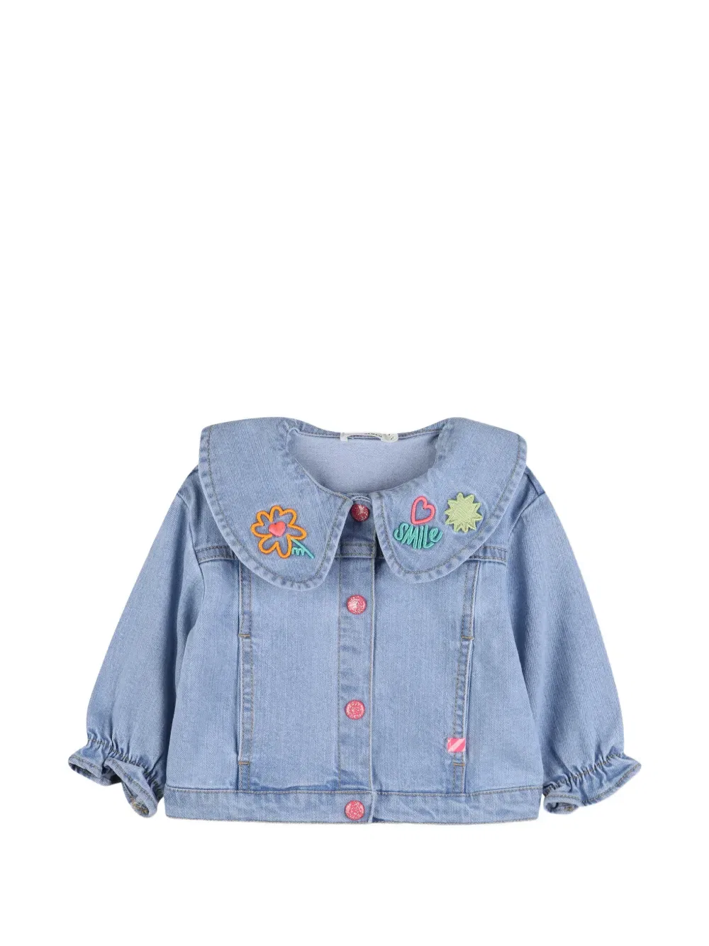 Джинсовая куртка с вышитым воротником Billieblush, синий