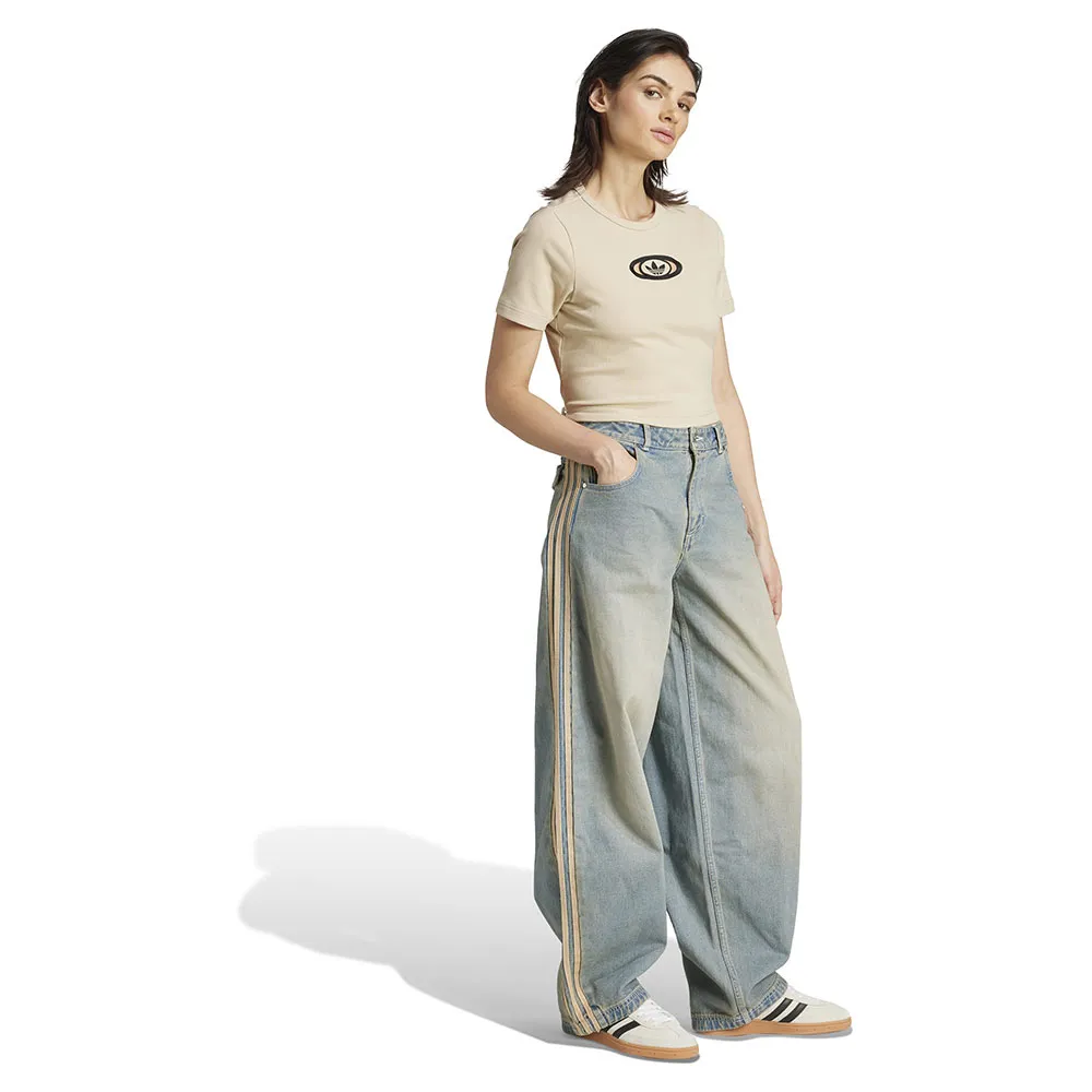 Футболка с коротким рукавом adidas Originals Campus 2000 Back Cut Out Rib, бежевый — фото 3