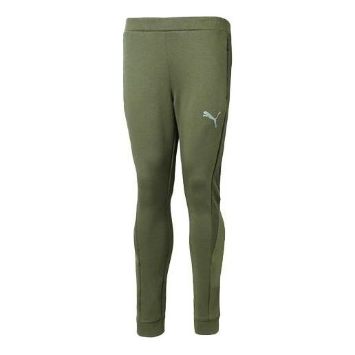 

Брюки evostripe pants 'olive green' Puma, зеленый