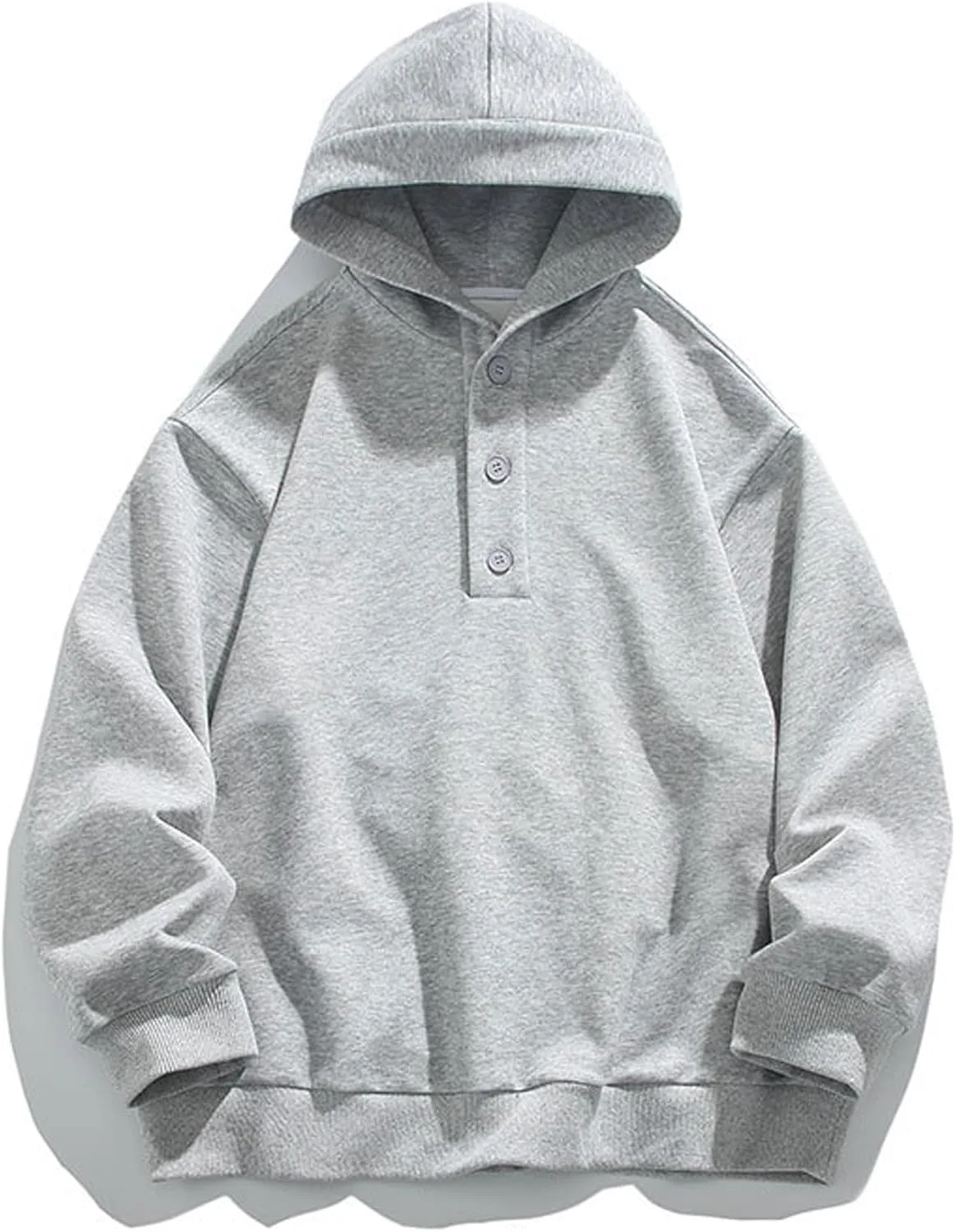 

Толстовка Casual с капюшоном и воротником хенли Dressnu