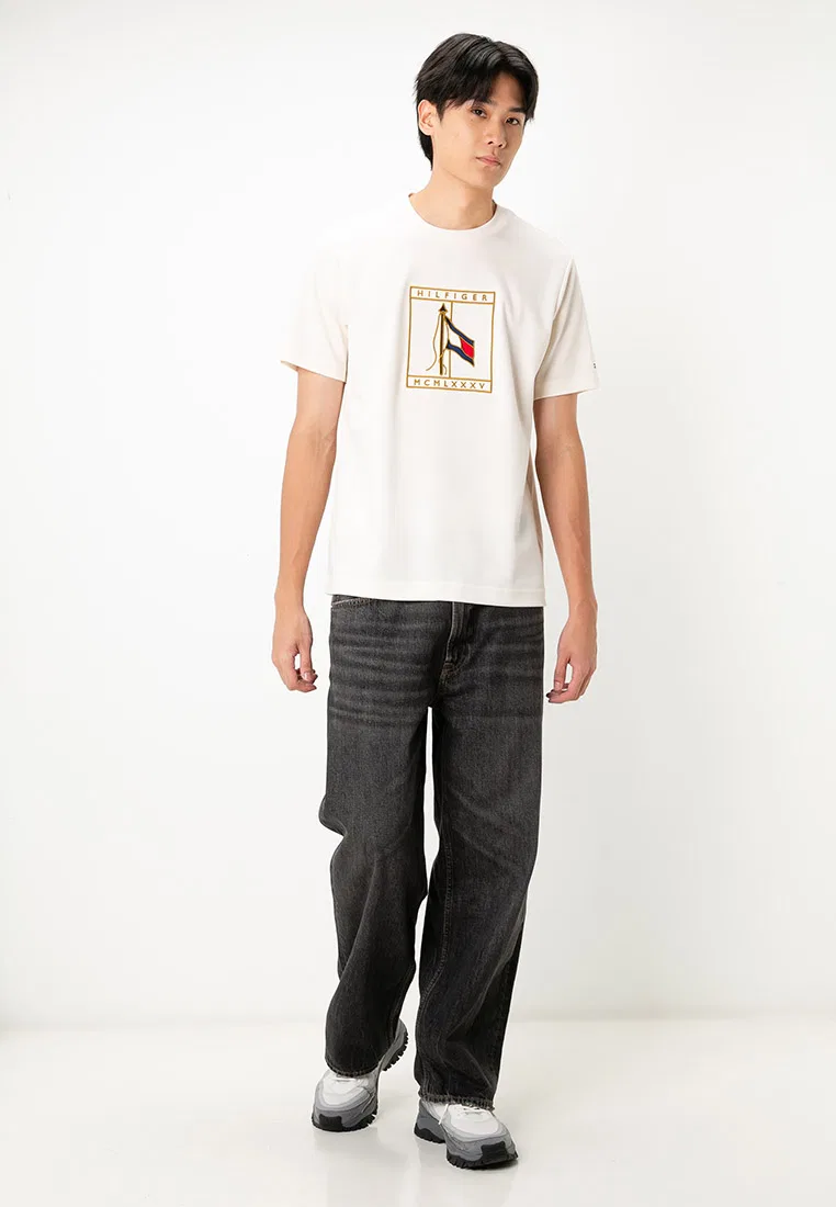 Футболка, пике, Tommy Hilfiger, слоновая кость — фото 4