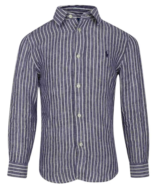 

Льняная рубашка Regular fit Polo Ralph Lauren, синий
