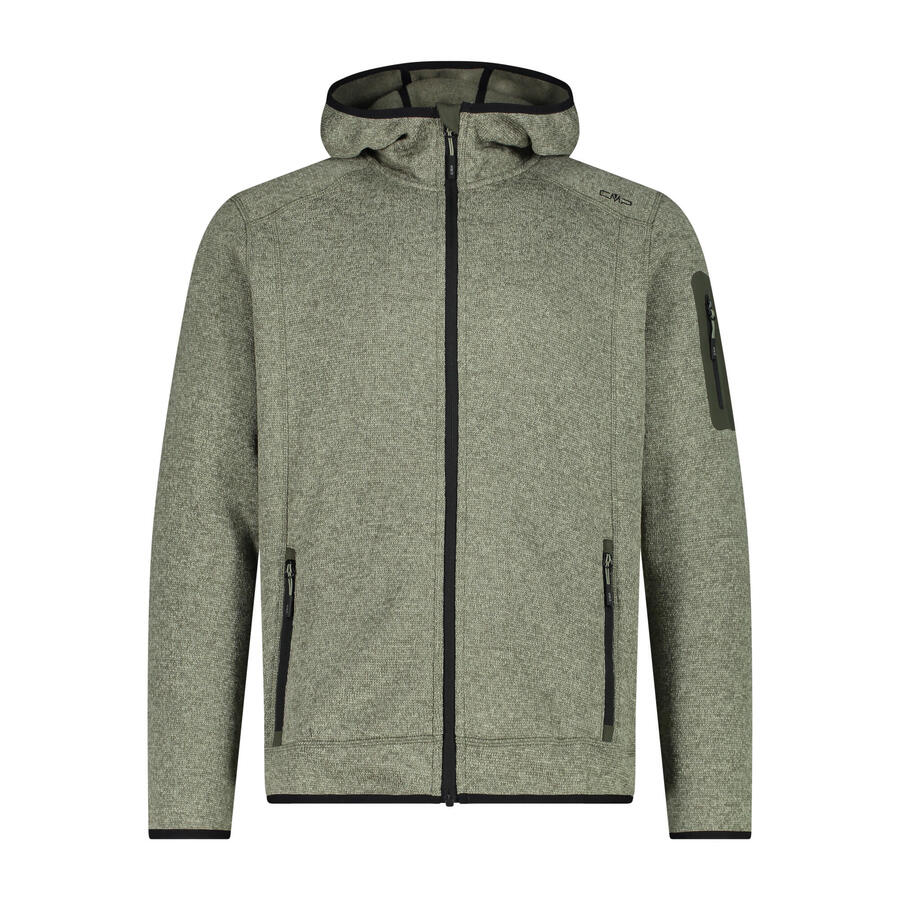 

Мужская флисовая куртка CMP с фиксированным капюшоном, трикотажная куртка 3H60847N