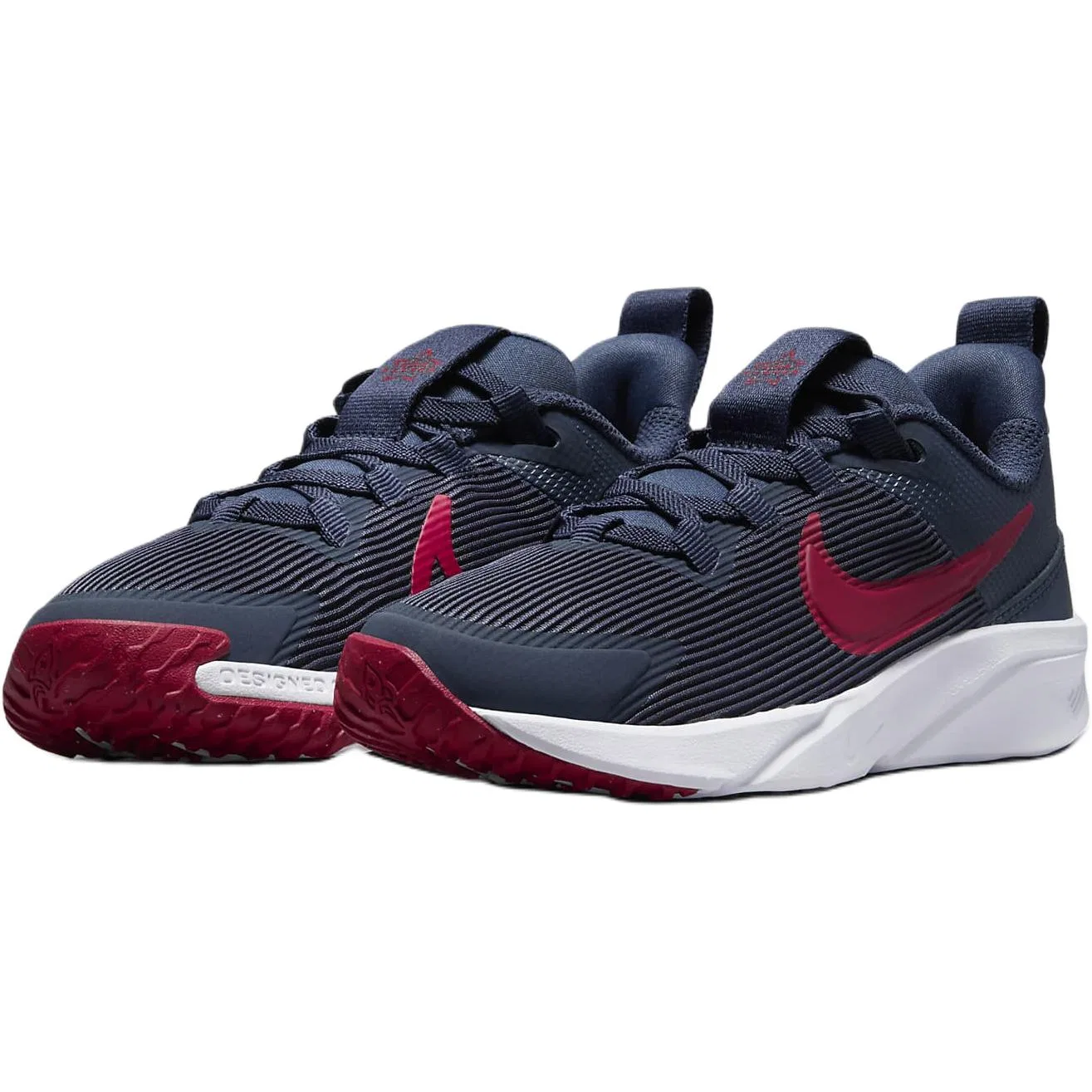 Детские кроссовки для бега Star Runner 4 Cushioning Rebound Low top, синие с красным, для детей 3-7 лет Nike, Thunder Blue/Black/White/Gym Red — фото 4