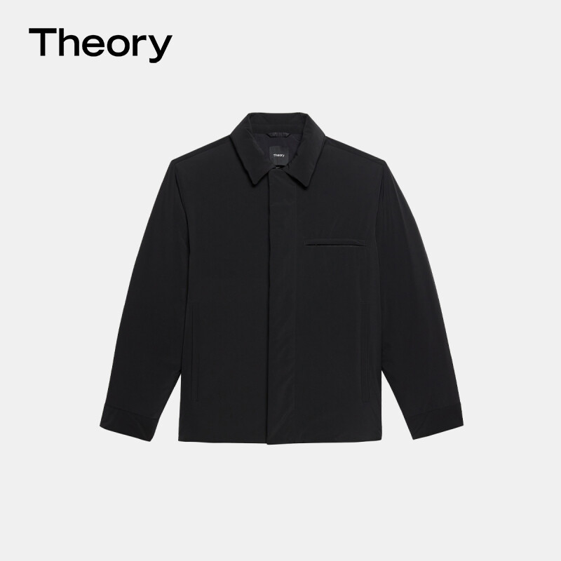 

Куртка-пуховик короткая Theory с лацканами, черный