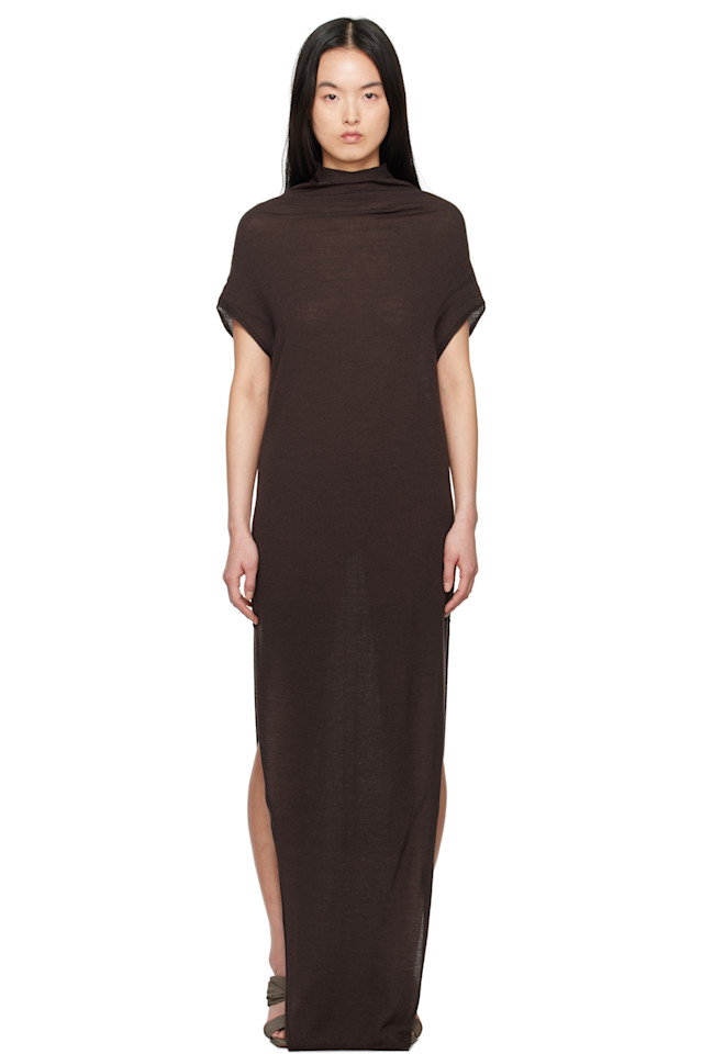 

Макси-платье Hollywood SL Crater Rick Owens, цвет mahogany
