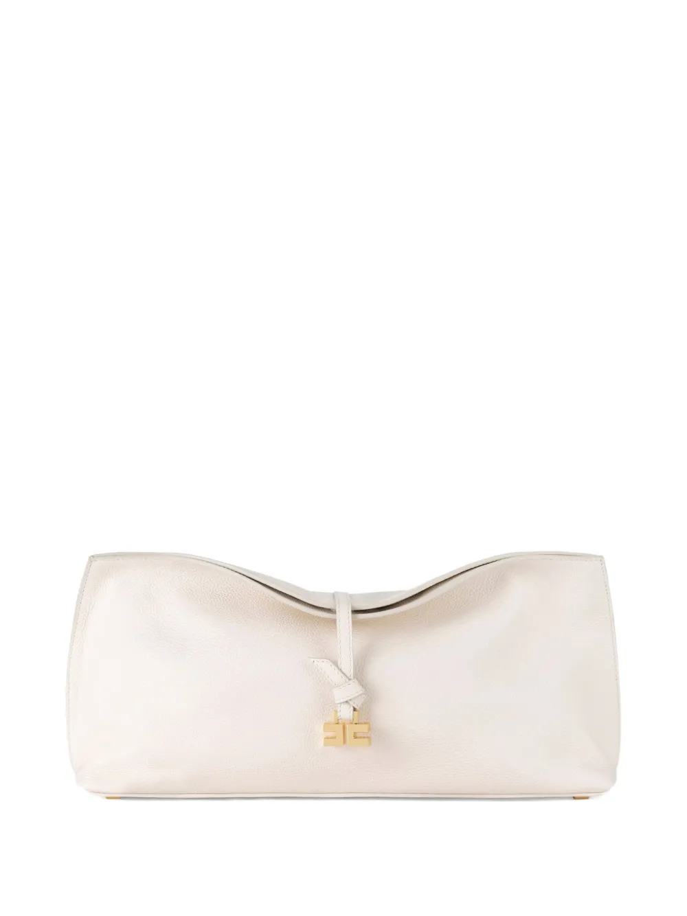 

Клатч Boulevard из кожи на завязках Elisabetta Franchi, нейтральный