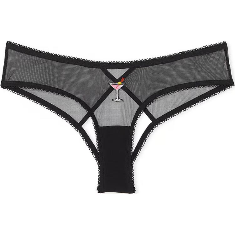 

Victoria's Secret Очень сексуальные трусики-слипы с ремешками и металлическими деталями / черные, женские, 1 упаковка, черные