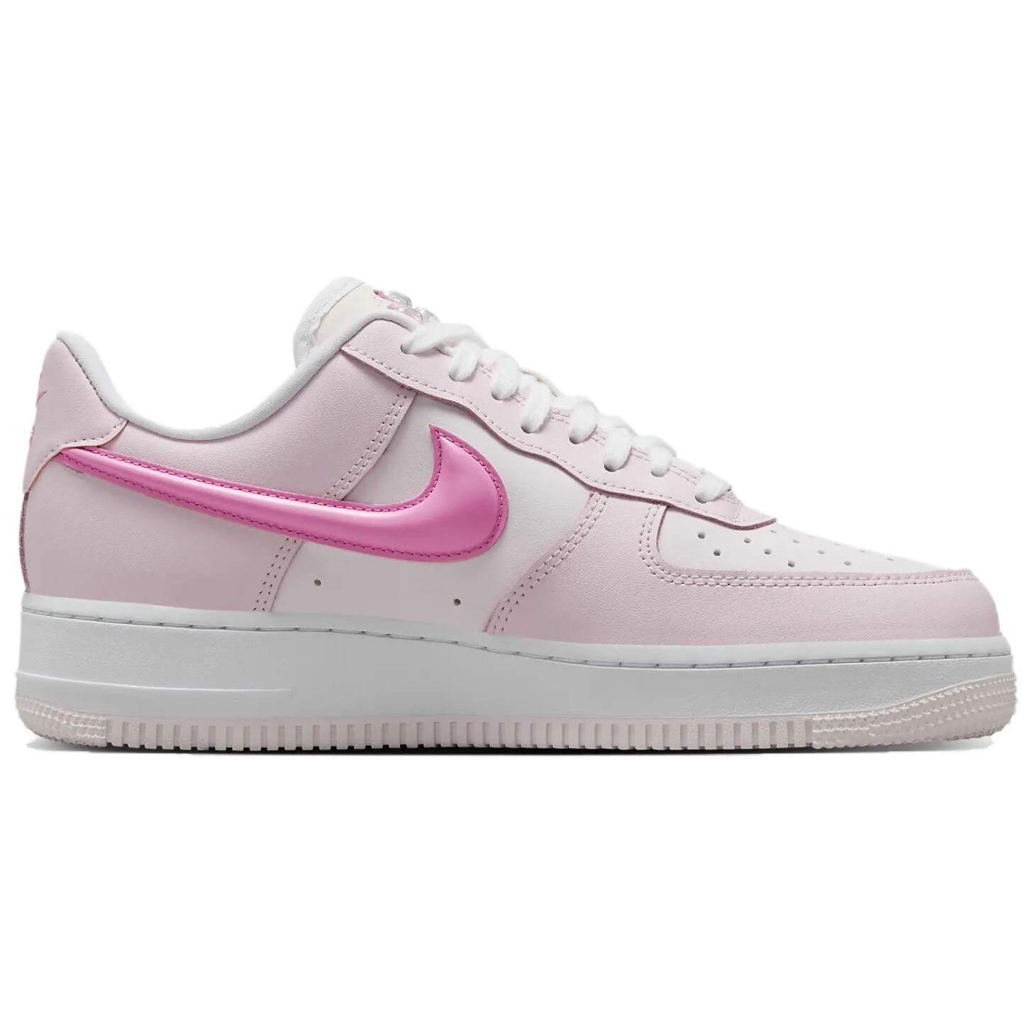 Кроссовки Air Force 1 '07 LX Pearl Pink Paw Print (женские), белые/розовые — фото 2