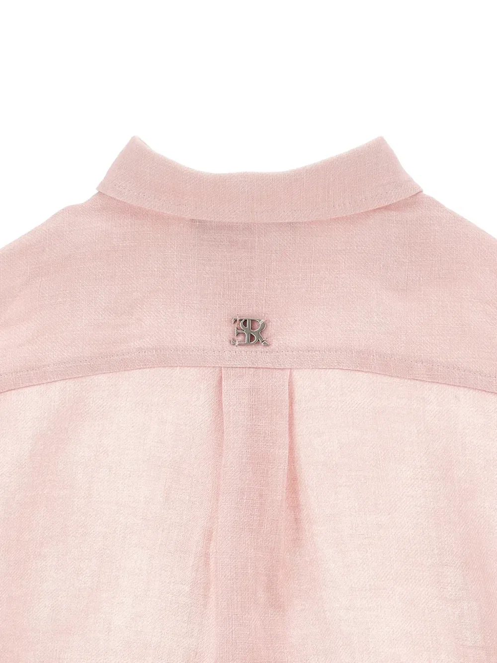 Рубашка с цветочной вышивкой Ermanno Scervino Junior, розовый — фото 4