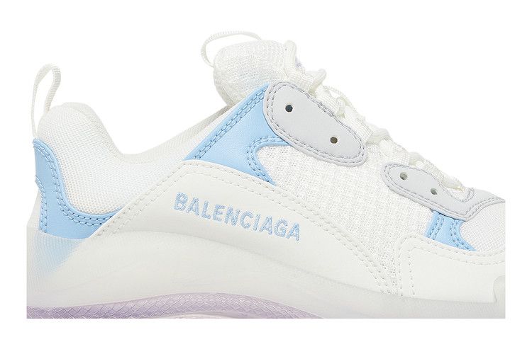 Кроссовки Balenciaga Balenciaga Wmns Triple S 'Clear Sole - Light Blue Purple', белый — фото 3