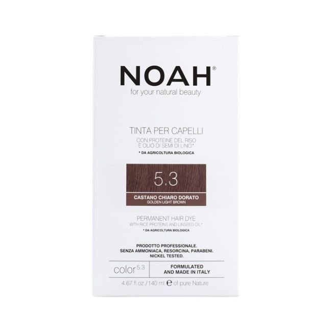 

Стойкая краска для волос Tinta per capelli. Noah, цвет 5.3 golden brown, 140 мл