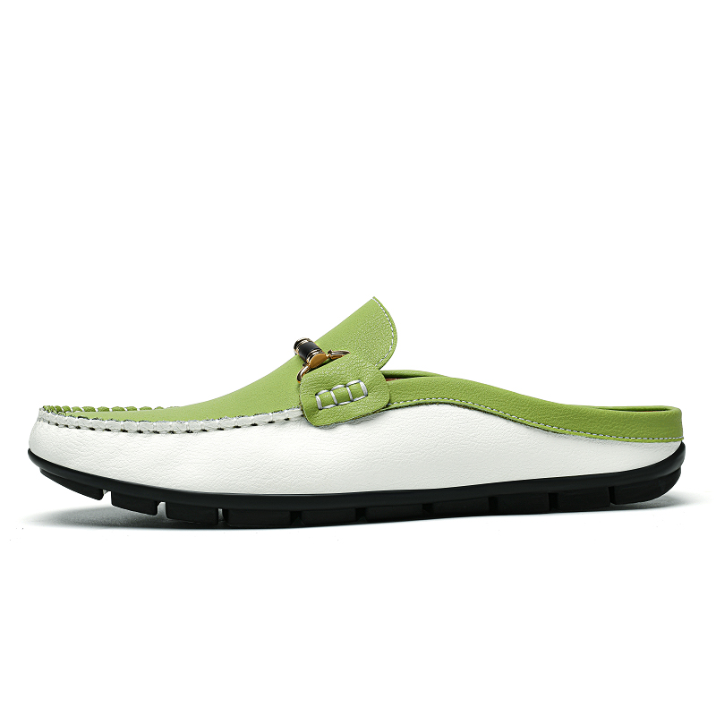 

XIMO BULL Резиновые подошвы металлостойкие закрытые тапочки мужские зеленые, цвет Green