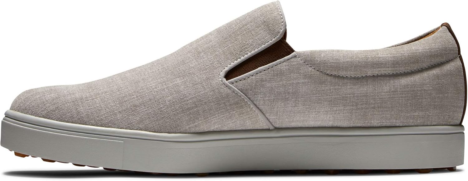 Мужские слипоны для гольфа FootJoy Men's Club Casuals, белый/серебристый — фото 3