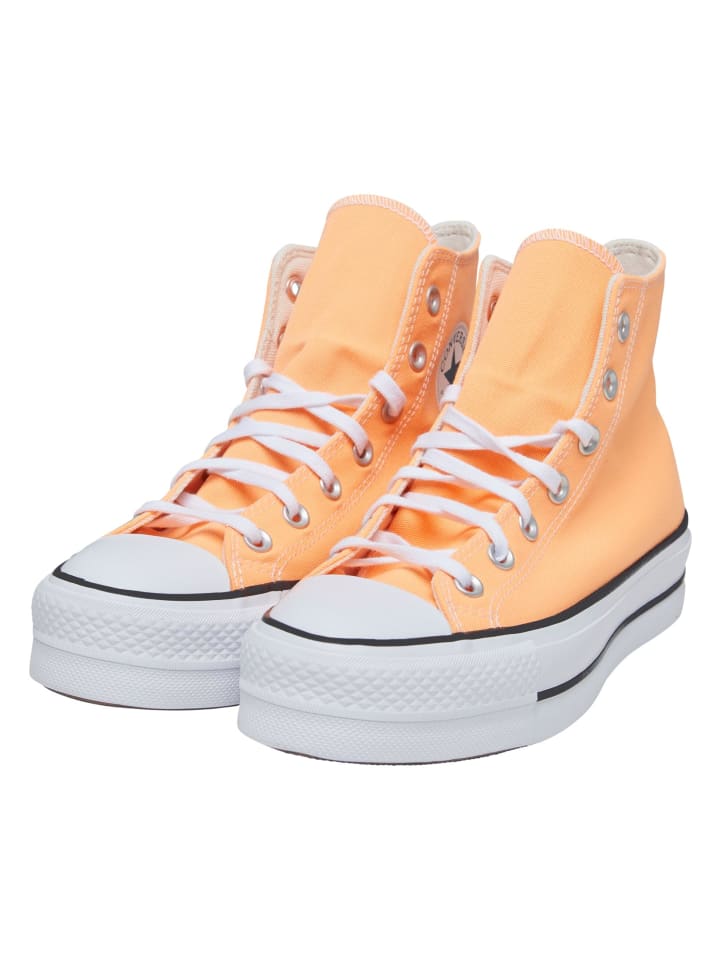 

Кроссовки на шнуровке Converse, цвет peach beam/black/white