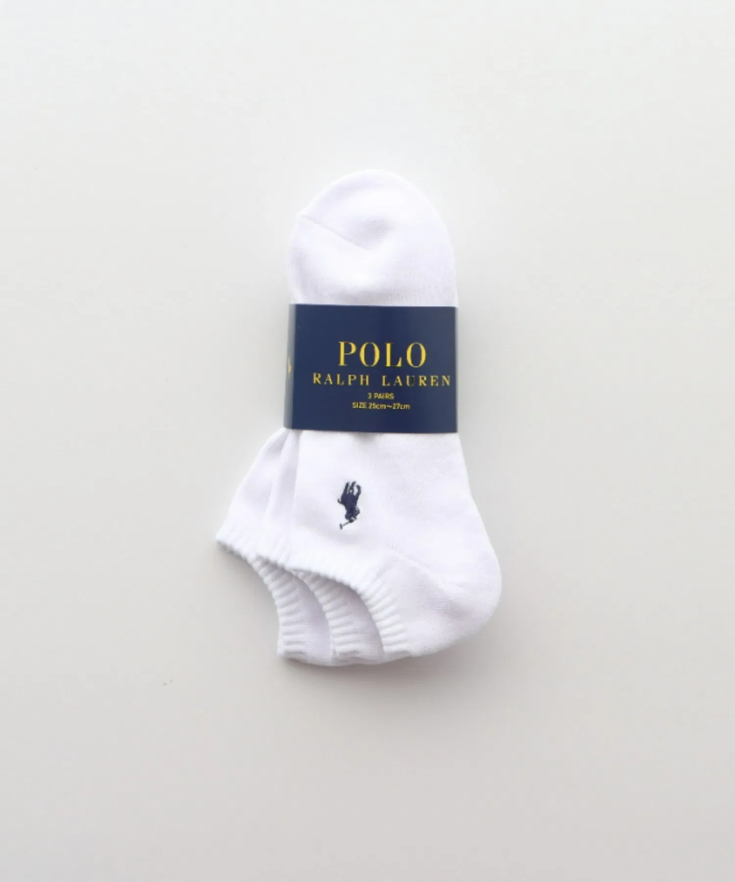 [Комплект из 3 шт.] Мужские и женские махровые носки для кроссовок POLO RALPH LAUREN с поддержкой свода стопы и однотонным дизайном 93246602/92009602 — фото 2