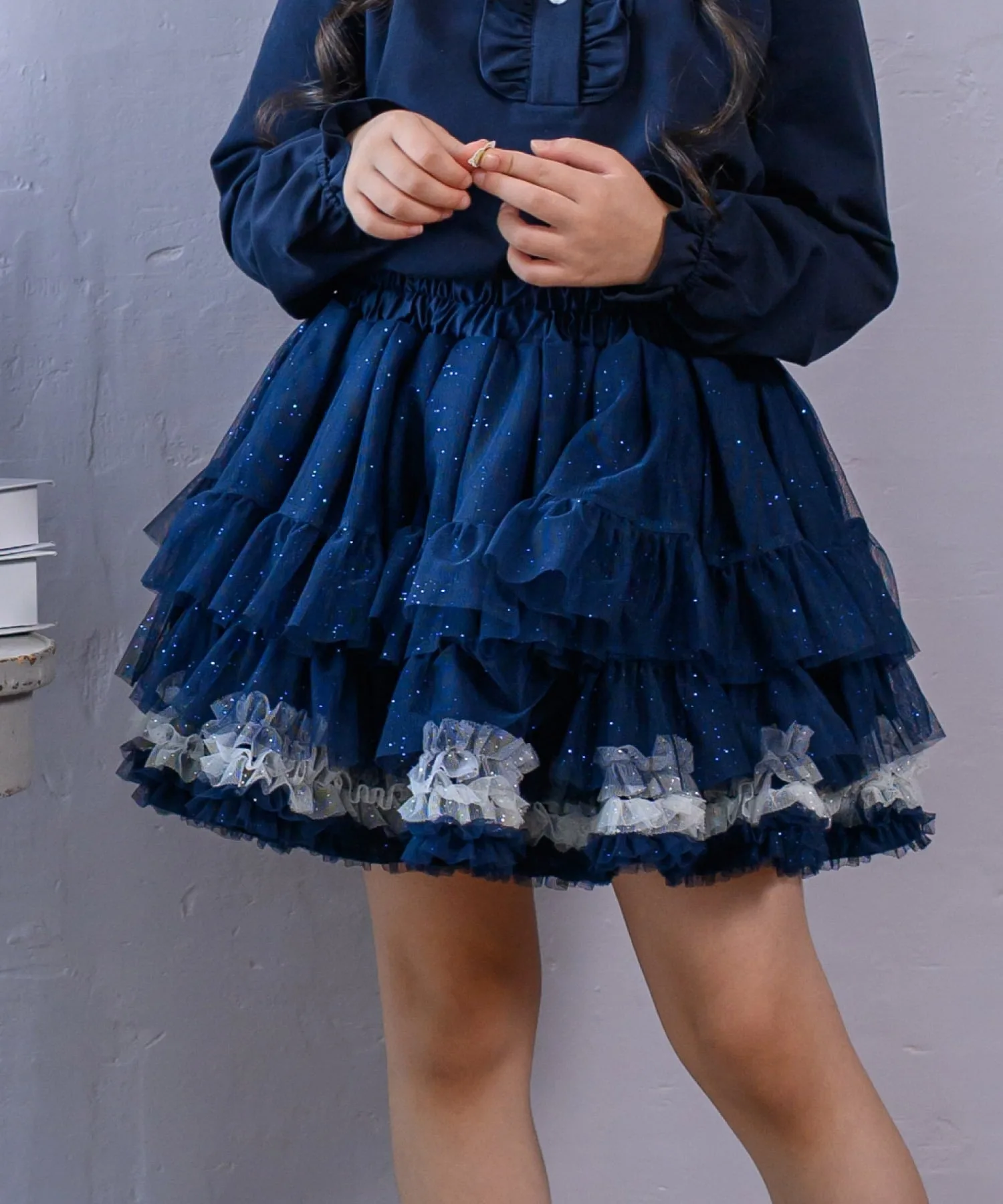 Юбка [M/90-110 см] [L/110-130 см] Panpantutu, sapphire