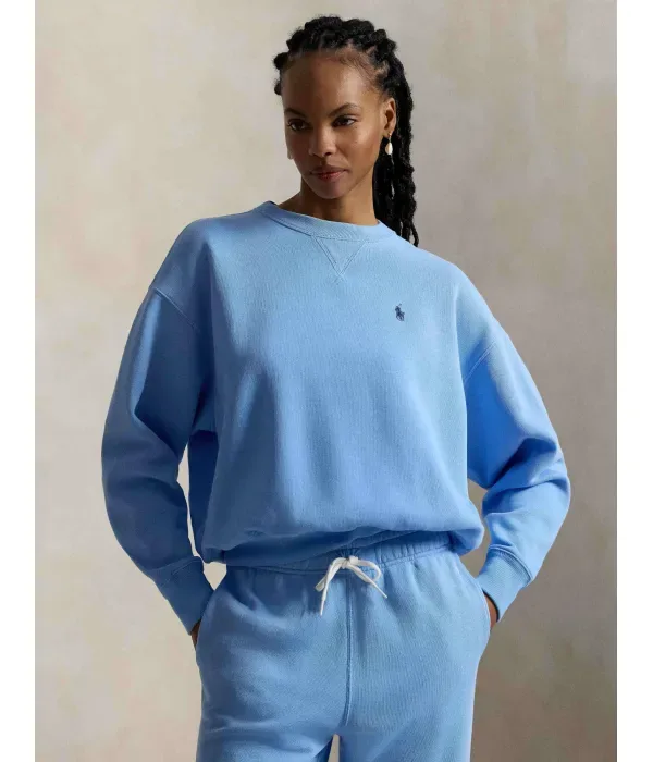 Толстовка loose fit Polo Ralph Lauren, небесно-голубой